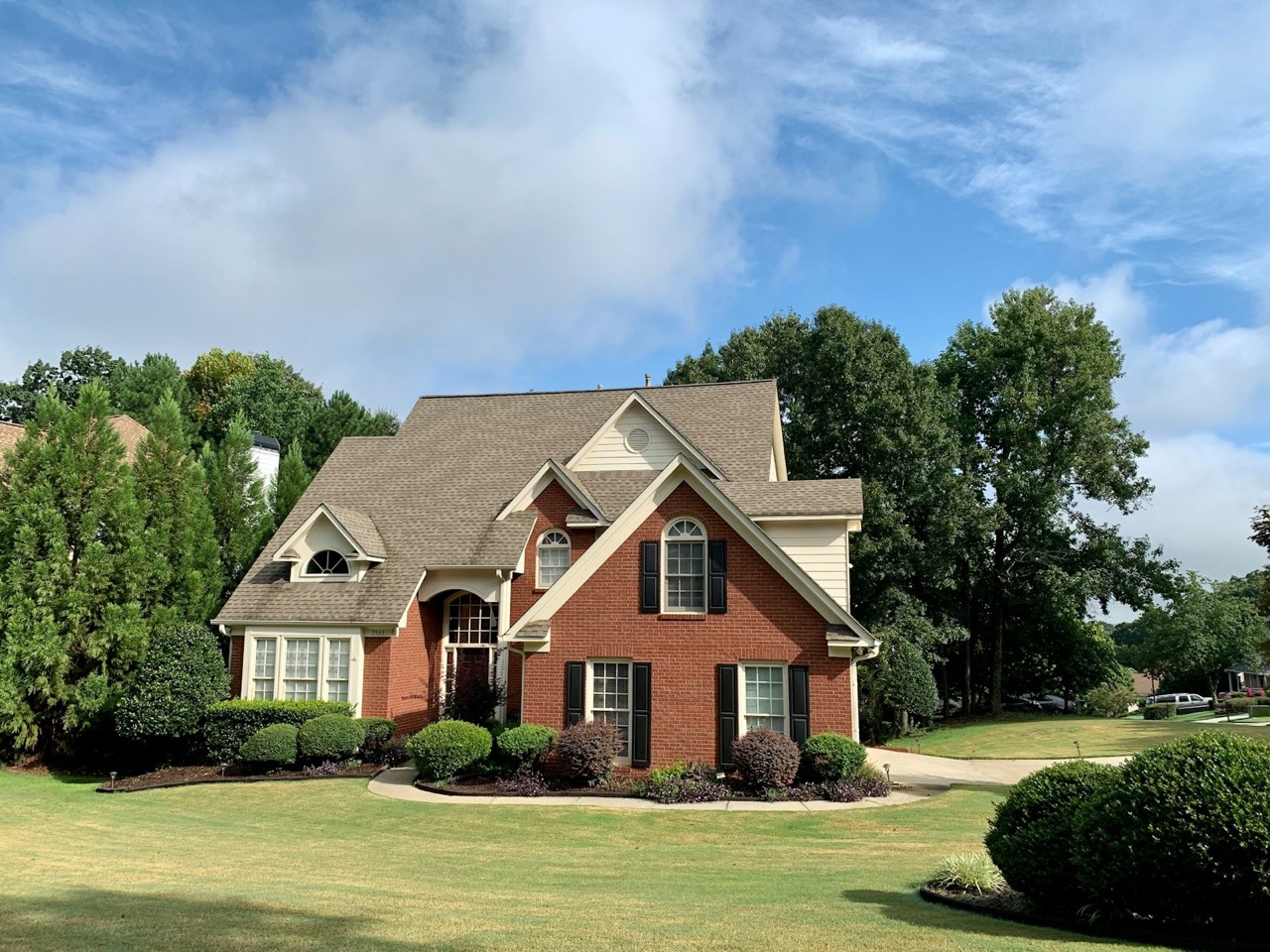 Traditional brick two-story home